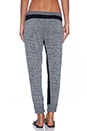 view 3 of 3 Black Tweed French Terry Slouchy Slim Mixed Sweats in Black & White