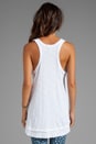 view 2 of 3 Slub Jersey  Mixed Tank in White