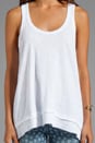 view 3 of 3 Slub Jersey  Mixed Tank in White