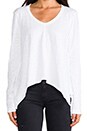 view 4 of 4 Slouchy Long Sleeve Gusset Tee in White