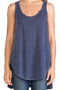 view 4 of 4 Lux Slub Baby Tank in Blueberry