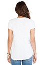 view 3 of 4 Short Sleeve Shrunken V-Neck Tee in White