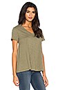 view 2 of 3 Slub Short Sleeve V Neck Trapeze Tee in Swampy