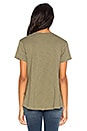view 3 of 3 Slub Short Sleeve V Neck Trapeze Tee in Swampy