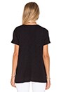 view 3 of 3 Slub Roll Sleeve Baby V Neck Tee in Black