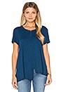 view 1 of 4 T-SHIRT SLOUCHY FENDU DEVANT in Cobalt