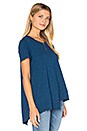 view 2 of 4 T-SHIRT SLOUCHY FENDU DEVANT in Cobalt