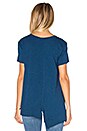 view 3 of 4 T-SHIRT SLOUCHY FENDU DEVANT in Cobalt