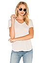 view 1 of 4 V-Neck Baby Slit Shirttail Tee in Nude Heather