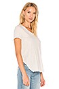 view 2 of 4 V-Neck Baby Slit Shirttail Tee in Nude Heather