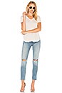 view 4 of 4 V-Neck Baby Slit Shirttail Tee in Nude Heather