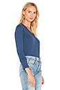 view 2 of 4 Shirttail Long Sleeve Top in Cobalt