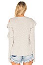 view 3 of 4 Ruffle Scoopy Tee in Cement