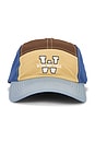 view 1 of 3 The W Camper Hat in Orange, Blue, & Brown