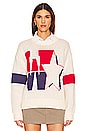 view 1 of 4 W Star Crewneck in Off White, Red, & Navy