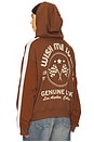 view 1 of 4 Genuine Luck Zip Up Hoodie in Brown