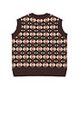 view 2 of 5 Diamond Vest in Brown & Diamond Plaid