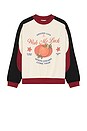view 1 of 4 Genuine Luck Crewneck Sweater in Black & Burgundy