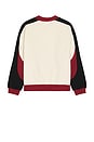 view 2 of 4 Genuine Luck Crewneck Sweater in Black & Burgundy