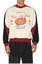view 3 of 4 Genuine Luck Crewneck Sweater in Black & Burgundy