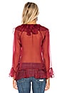 view 3 of 4 Waterfall Silk Top in Wine