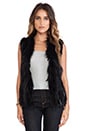 view 1 of 4 Atlanta Rabbit Fur Vest in Black
