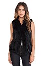 view 2 of 4 Atlanta Rabbit Fur Vest in Black