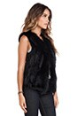 view 3 of 4 Atlanta Rabbit Fur Vest in Black