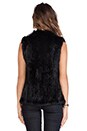 view 4 of 4 Atlanta Rabbit Fur Vest in Black
