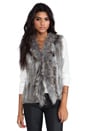 view 2 of 5 Atlanta Fur Vest in Grey
