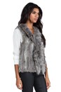 view 3 of 5 Atlanta Fur Vest in Grey