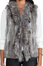 view 5 of 5 Atlanta Fur Vest in Grey