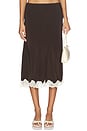 view 1 of 6 Tilly Skirt in Chocolate