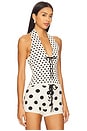 view 2 of 4 Dottie Top in Black & White Polka Dot