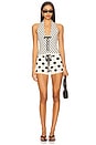 view 4 of 4 Dottie Top in Black & White Polka Dot