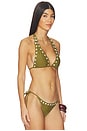 view 2 of 4 Bella Beaded Bikini Top in Forest