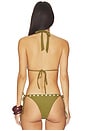 view 3 of 4 Bella Beaded Bikini Top in Forest