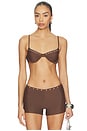 view 1 of 4 Julia Studded Bikini Top in Chocolate