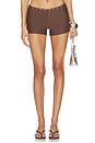 view 1 of 5 Birdie Studded Swim Short in Chocolate