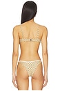 view 3 of 4 Jeanie Polka Dot Bikini Top in Biscuit
