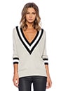 view 1 of 3 Wilde Heart Varsity Sweater in Cement