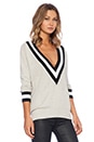 view 2 of 3 Wilde Heart Varsity Sweater in Cement