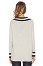 view 3 of 3 Wilde Heart Varsity Sweater in Cement