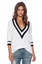 view 1 of 3 Wilde Heart Varsity Sweater in White