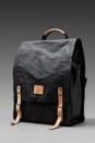 view 1 of 6 Wax Coated Canvas Backpack in Black
