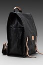 view 3 of 6 Wax Coated Canvas Backpack in Black