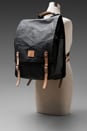 view 6 of 6 Wax Coated Canvas Backpack in Black