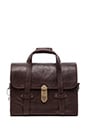 view 1 of 6 Everett Satchel Leather Bag in Brown
