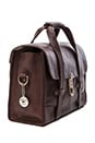 view 3 of 6 Everett Satchel Leather Bag in Brown