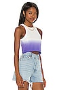 view 2 of 4 The Rivington Weekend Cropped Tank in Blue Iris Fade